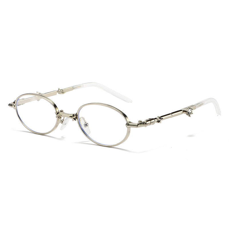 Foldable Small Frame Light-Tinted Sunglasses – Women’s Luxury Style