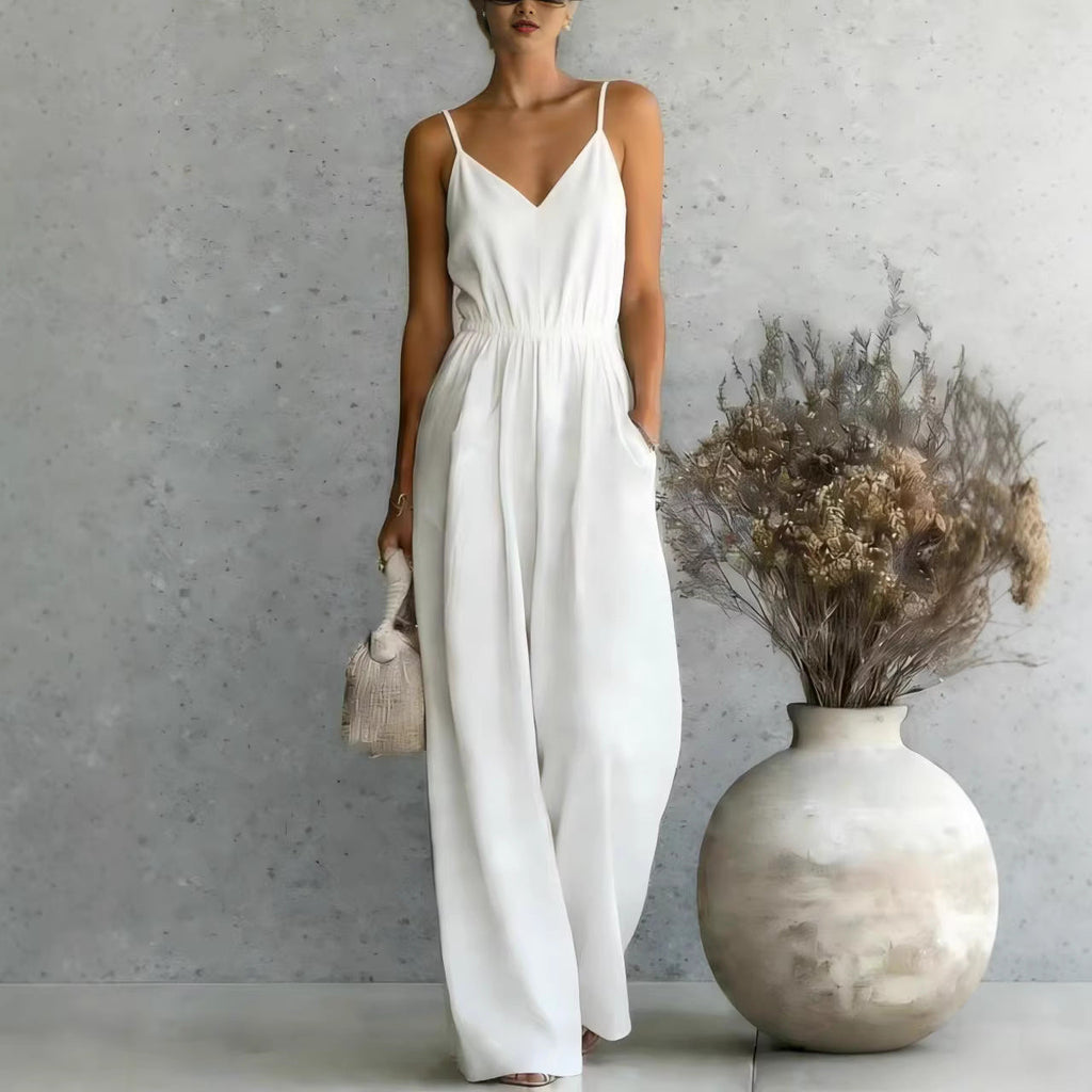 Women's Sleeveless Wide-Leg Jumpsuit – 5 Colors S–3XL
