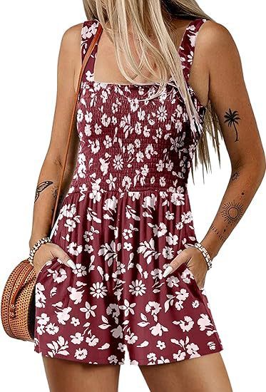 🌺 Floral Print Sleeveless Beach Jumpsuit