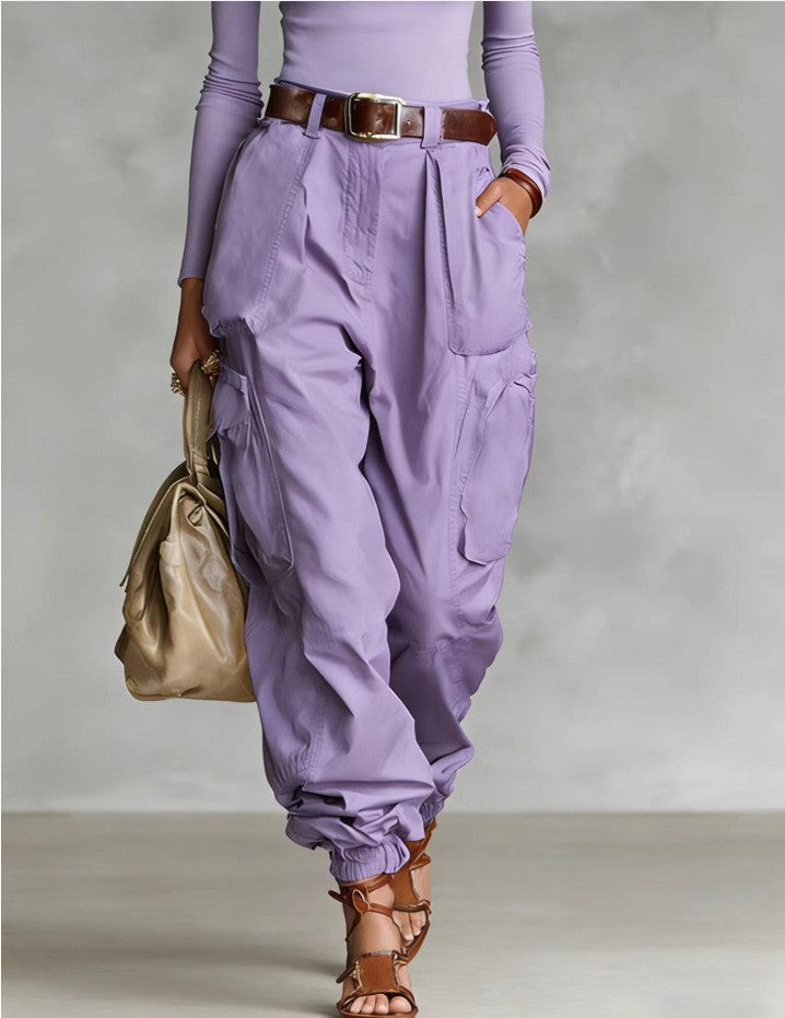 Women’s High-Waist Loose Fit Wide-Leg Casual Trousers