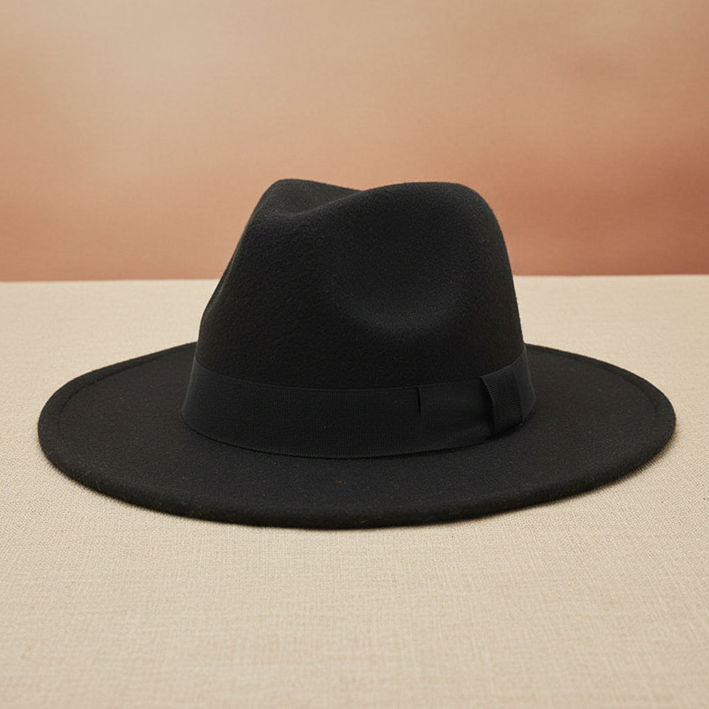 Wide Brim Bell Crown Wool Hat – Unisex Sun & Warmth Hat