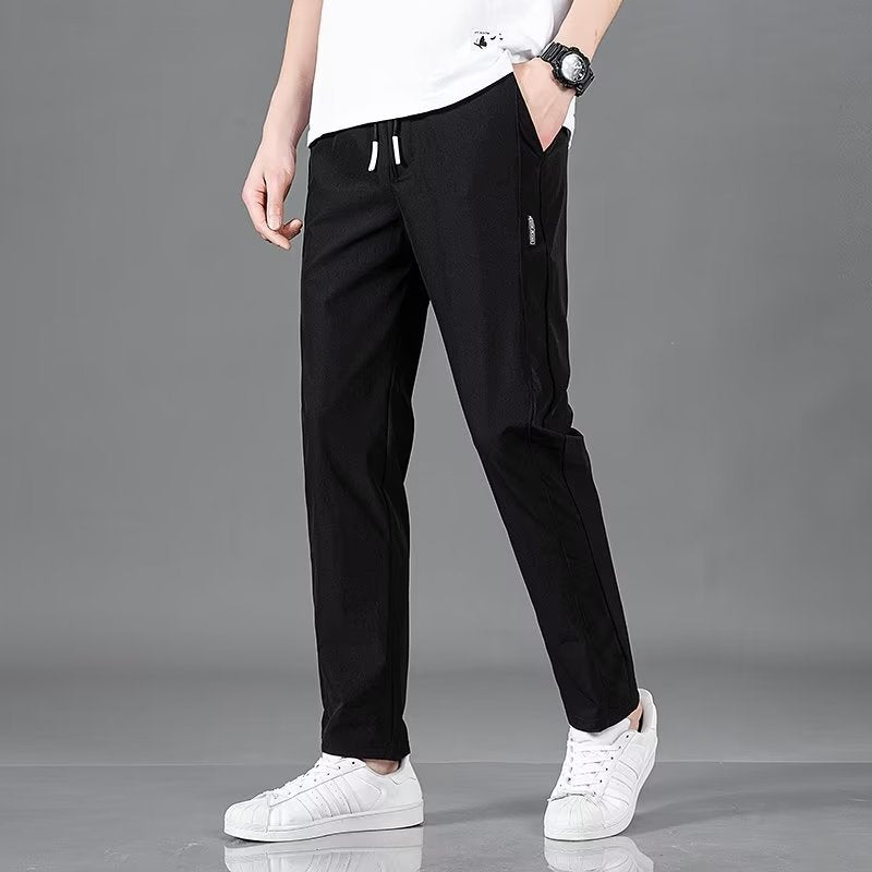 🧊 Men's Ice Silk Plus Size Straight-Leg Pants