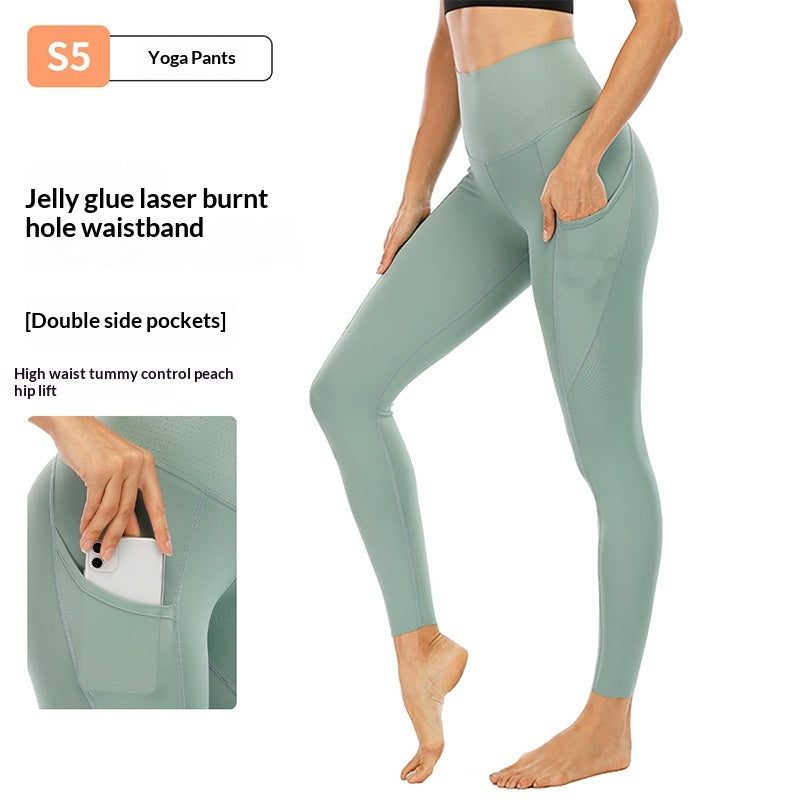 High Waist Pocket Stretch Leggings Women