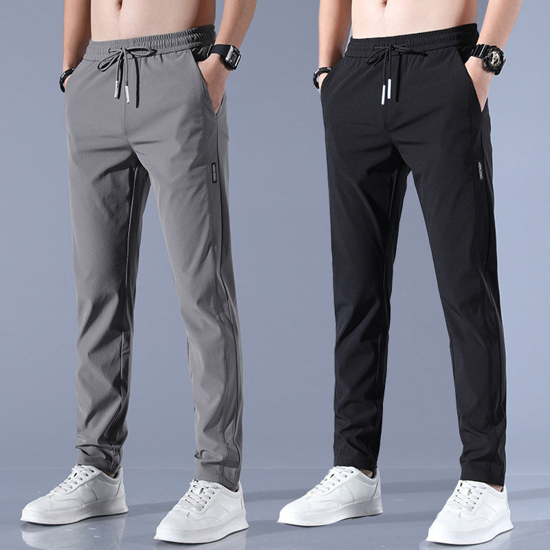 🧊 Men's Ice Silk Plus Size Straight-Leg Pants