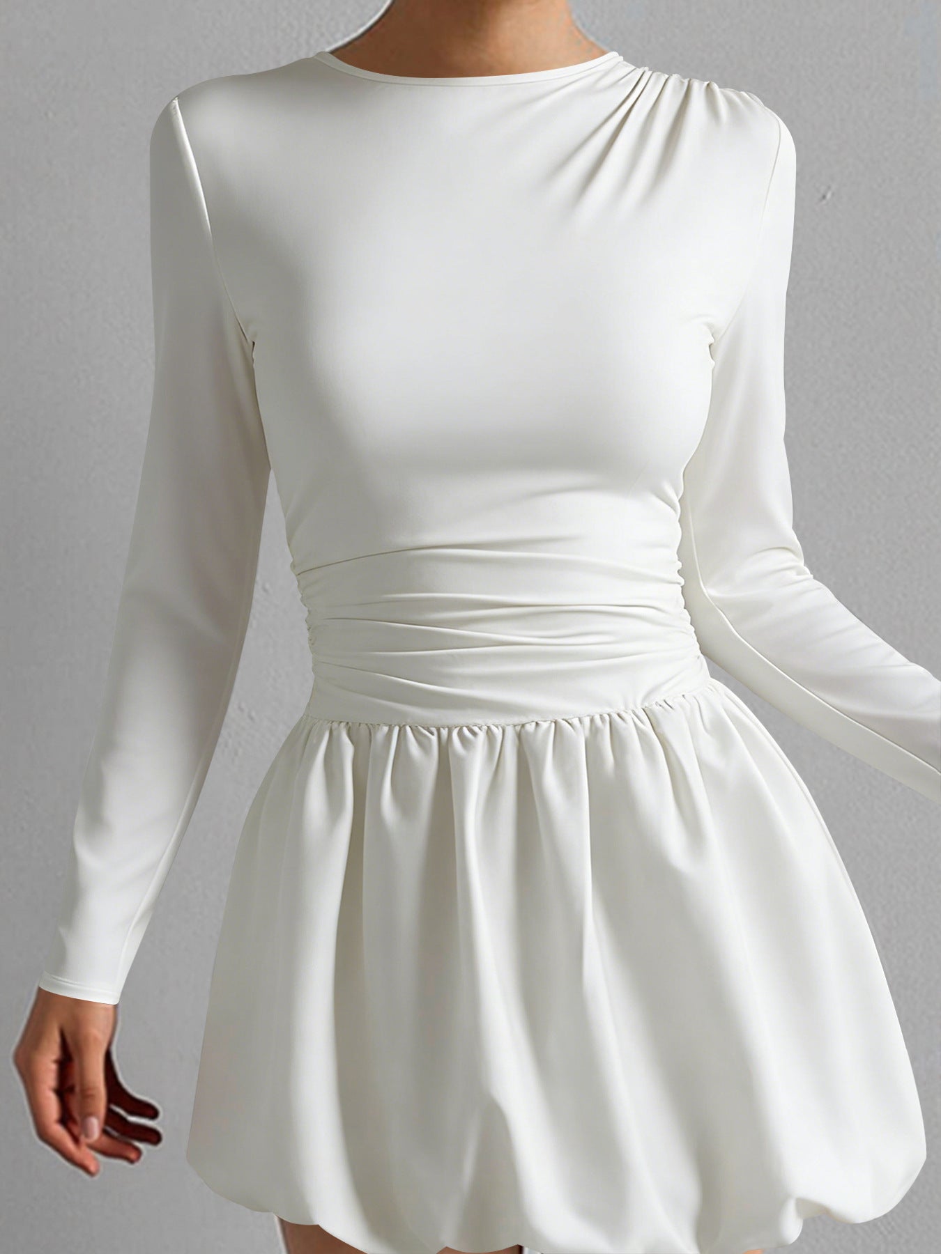 Women's Solid Color Stretch Casual Dress