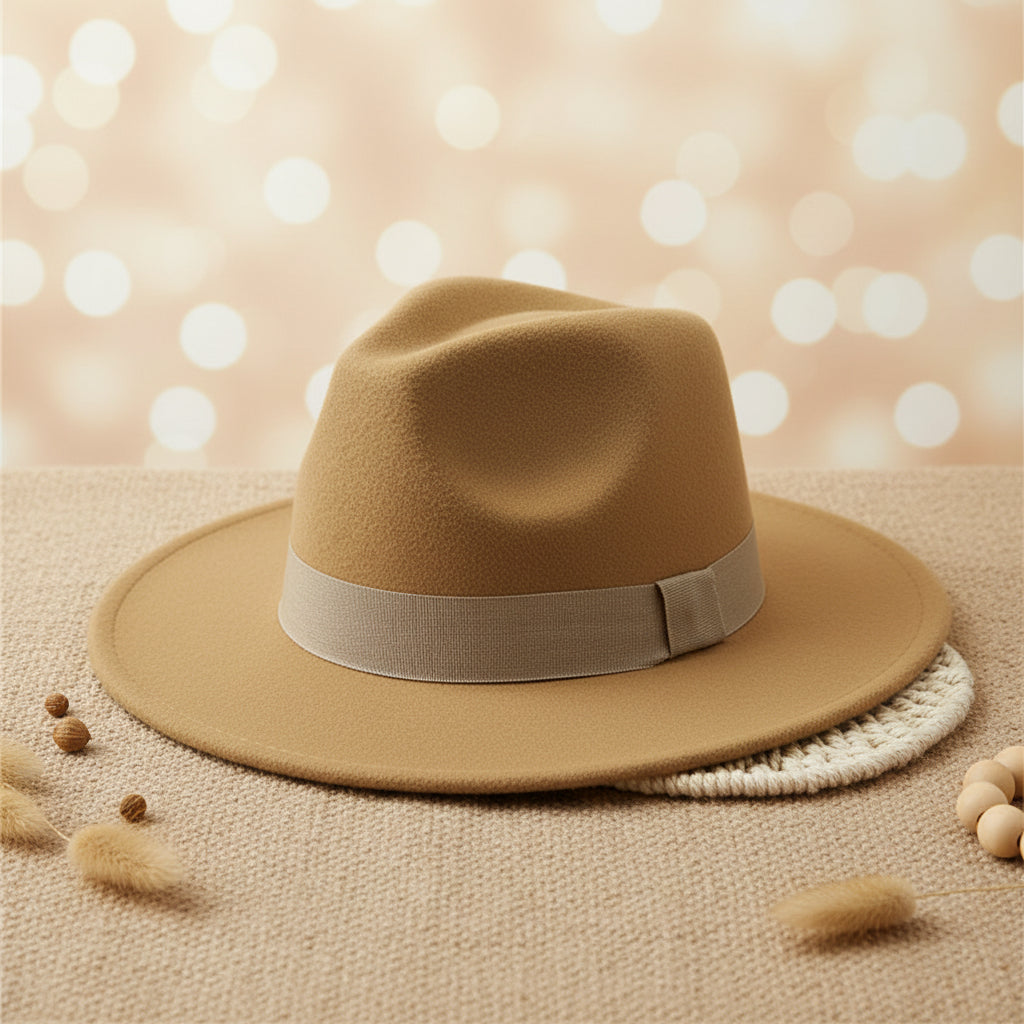 Wide Brim Bell Crown Wool Hat – Unisex Sun & Warmth Hat