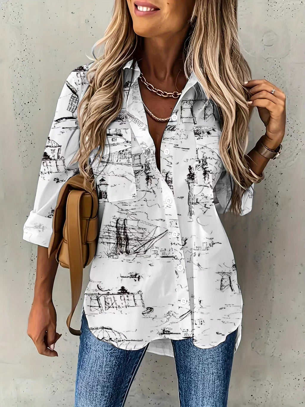 👚 Plus Size Women's Long Sleeve Two-Piece Casual Set