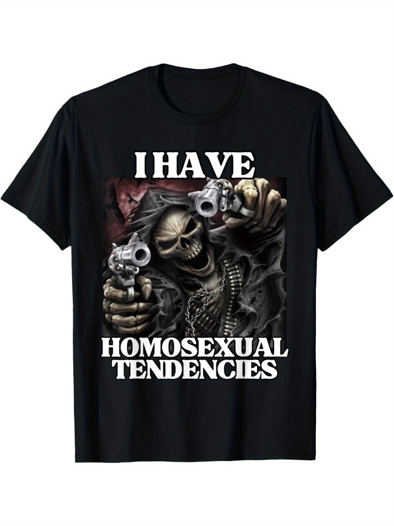 🦴 "I Have Homosexual Tendencies" Skeleton Meme T-Shirt