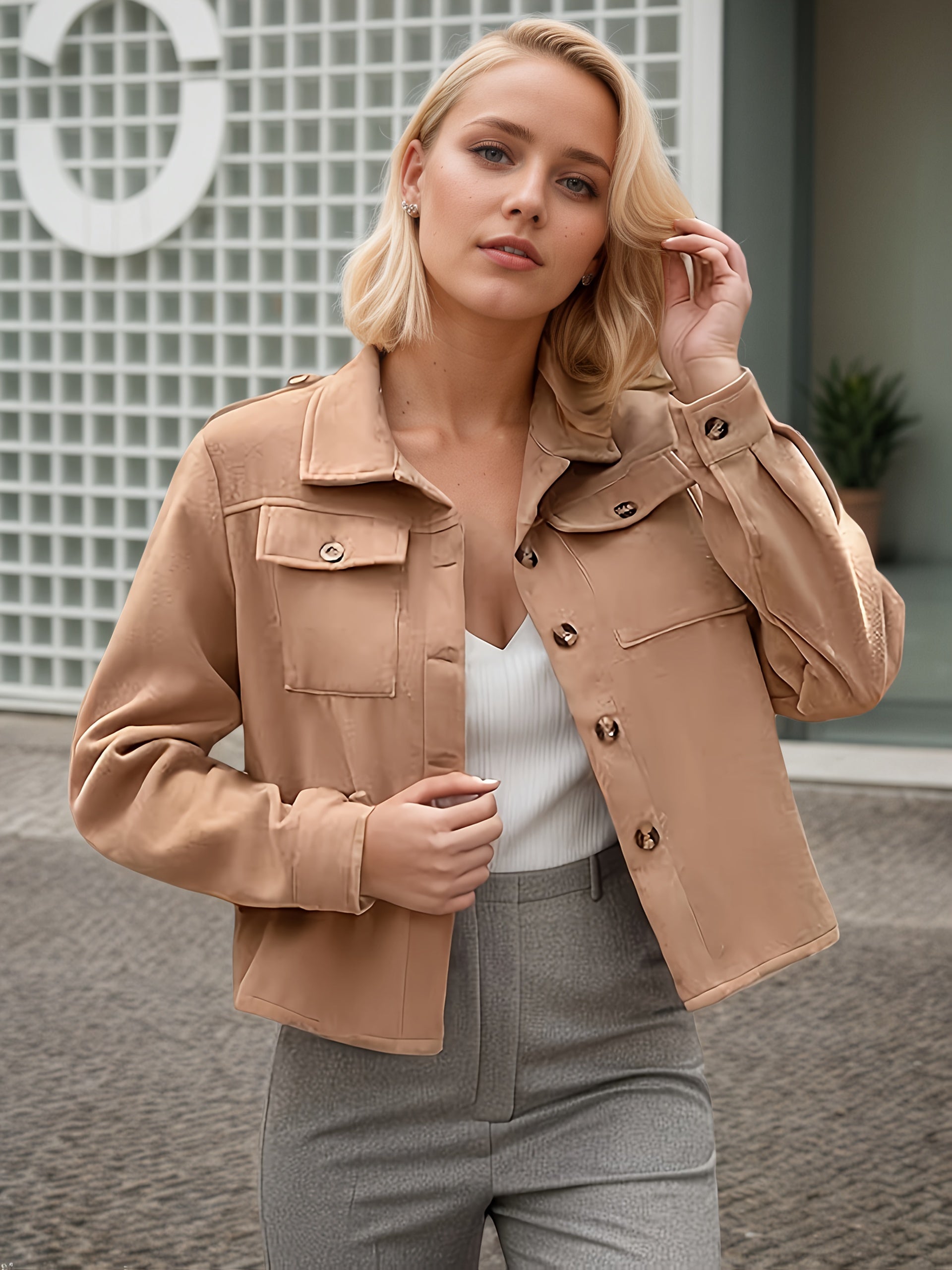 Women’s Plus Size Flannel Jacket