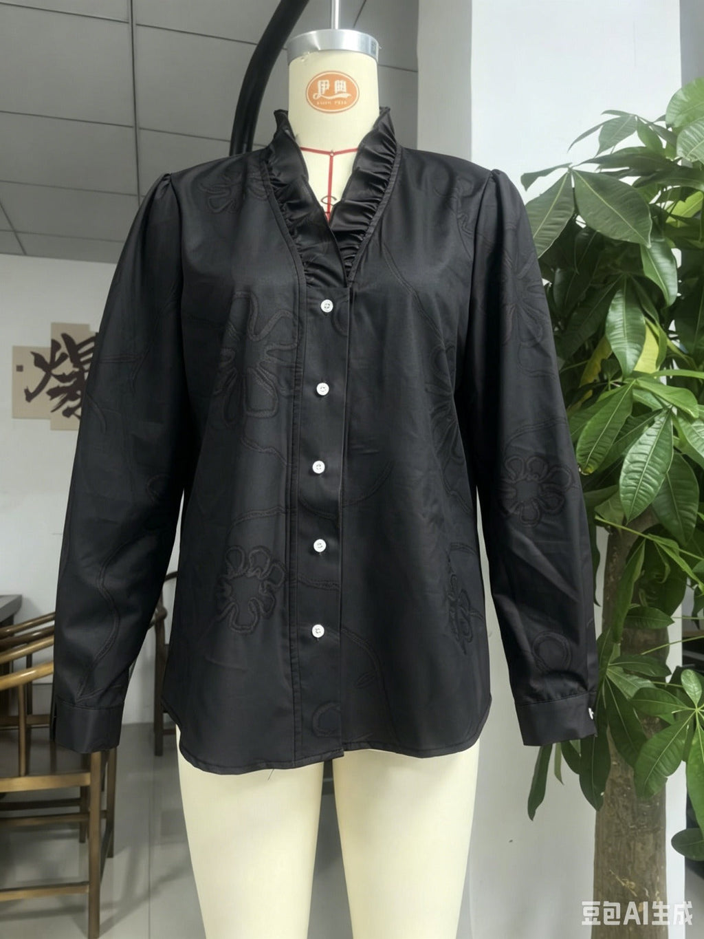 Women's Lace Print  Blouse