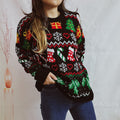 Women’s Stylish Loose Round Neck Long-Sleeved Sweater