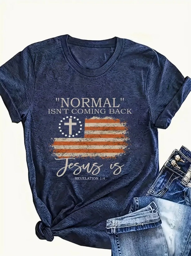 American Flag Tank Top – Women’s Casual Round Neck Vest