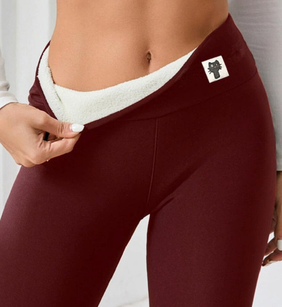 Fleece-Lined Thick Cashmere Winter Leggings
