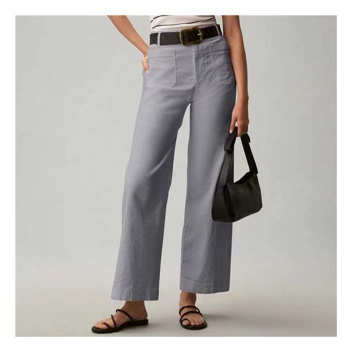 Plus Size High Waisted Slimming Solid Color Suit Pants