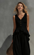 Women's Sleeveless Top & Wide-Leg Pants Two-Piece Set