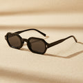 Polygonal Small-Frame Sunglasses – Hexagonal Unisex UV Protection