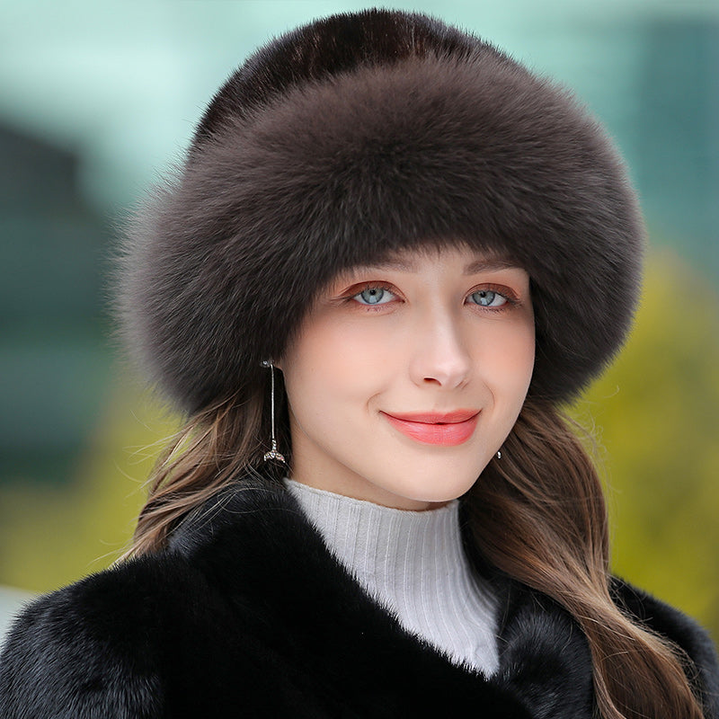 Women’s Outdoor Warm Fur Hat – Winter Cold-Weather Protection Hat