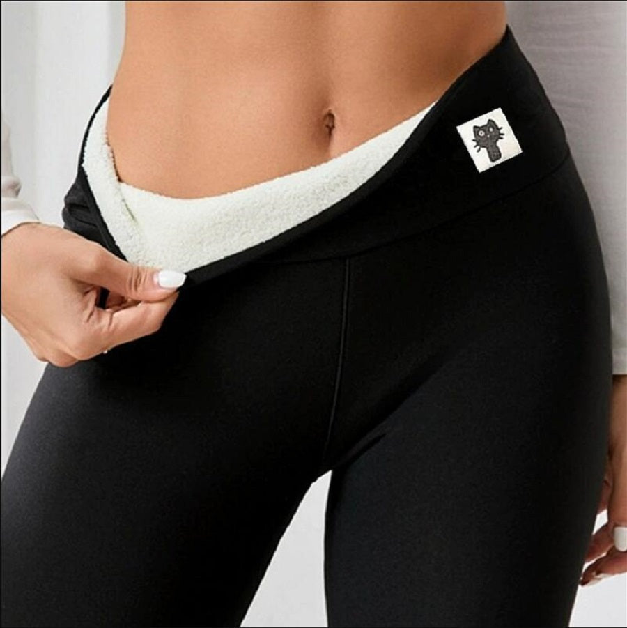 Fleece-Lined Thick Cashmere Winter Leggings