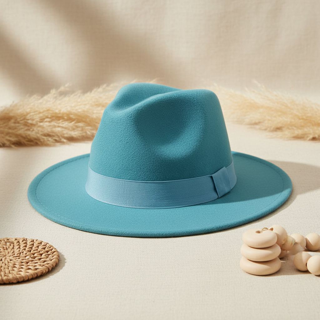 Wide Brim Bell Crown Wool Hat – Unisex Sun & Warmth Hat
