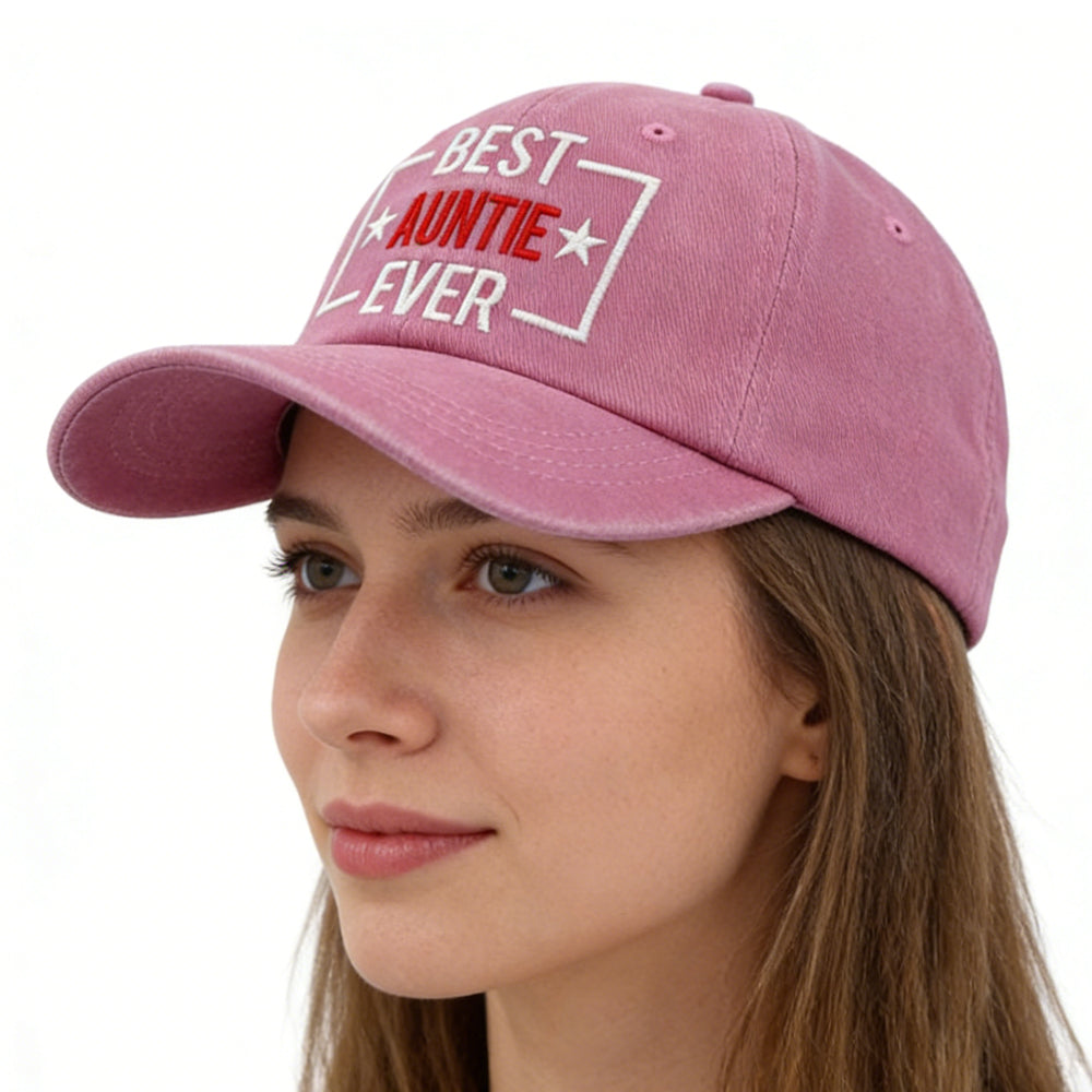 Best Auntle Ever Adjustable Wash Cotton Baseball Cap