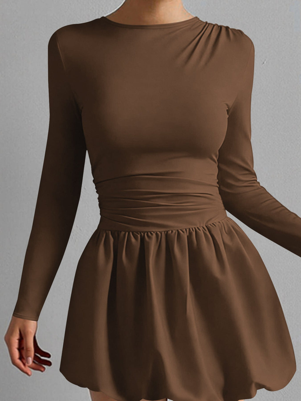 Women's Solid Color Stretch Casual Dress
