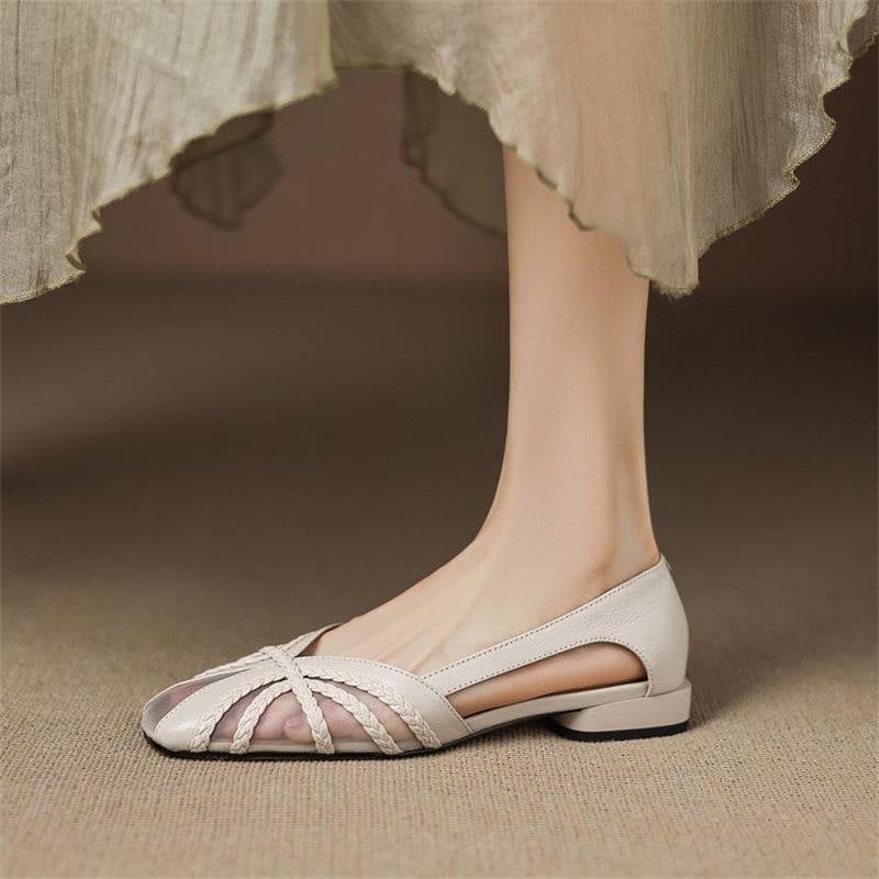 Women’s Fashion Mesh Breathable Low-Heel Versatile Sandals