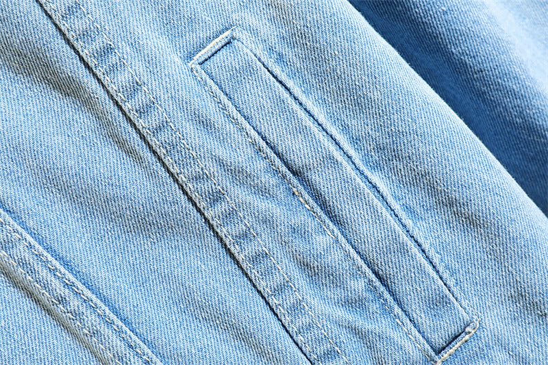 Women's Oversized Washed Denim Jacket – Hooded Loose Korean Style