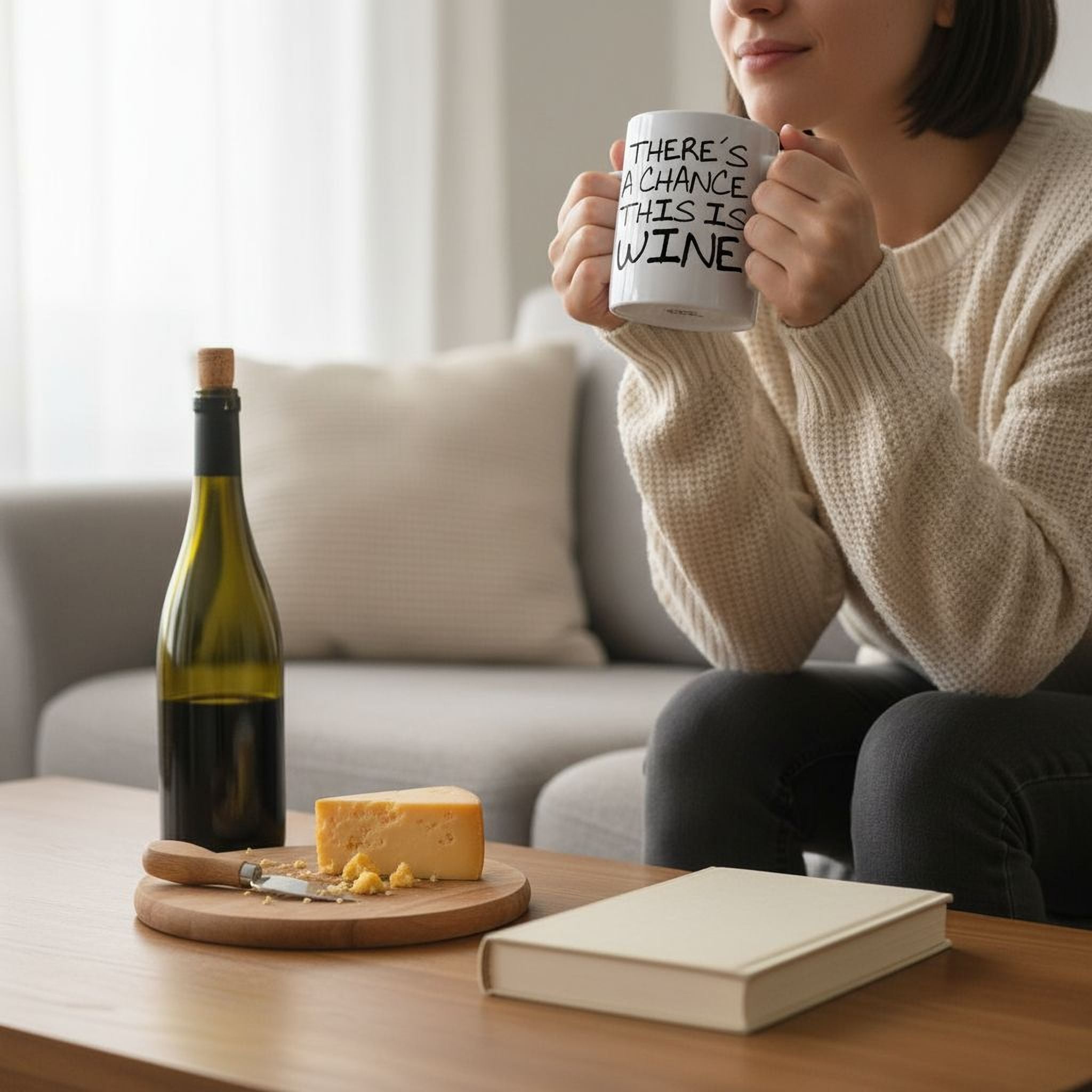 Funny Wine Gift - Funny Saying Coffee Mug - There's A Chance This Is Wine