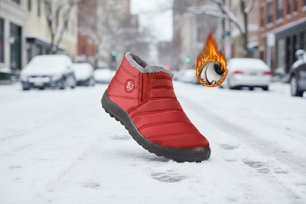 Women’s Warm Padded Lightweight Cotton Boots – Cozy Winter Non-Slip Outdoor Ankle Boots