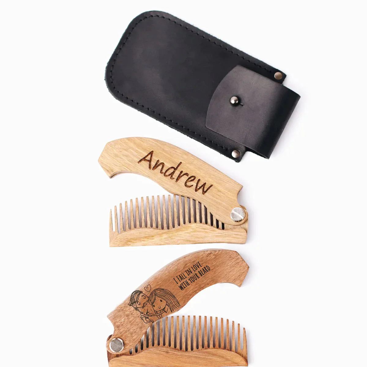 Wooden Beard Comb - Fall in Love 🔥