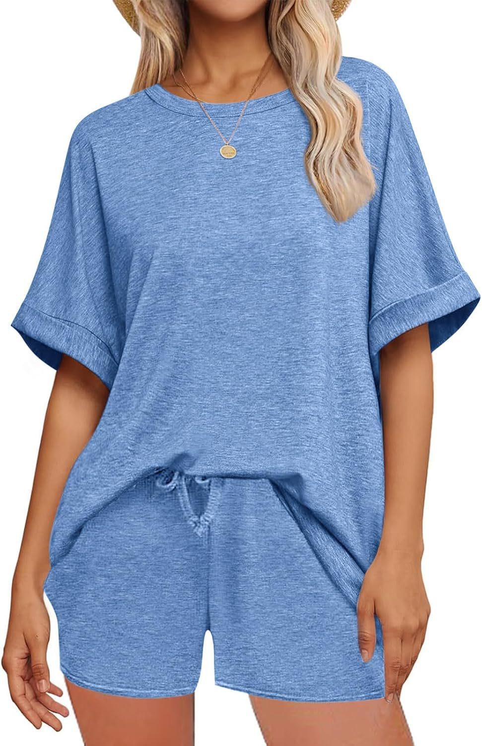 👕 Oversized T-Shirt & Drawstring Shorts Set – Ultimate Casual Comfort