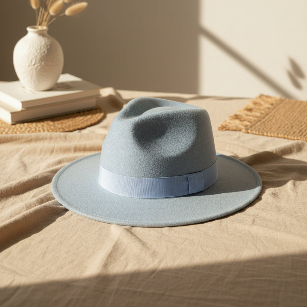 Wide Brim Bell Crown Wool Hat – Unisex Sun & Warmth Hat