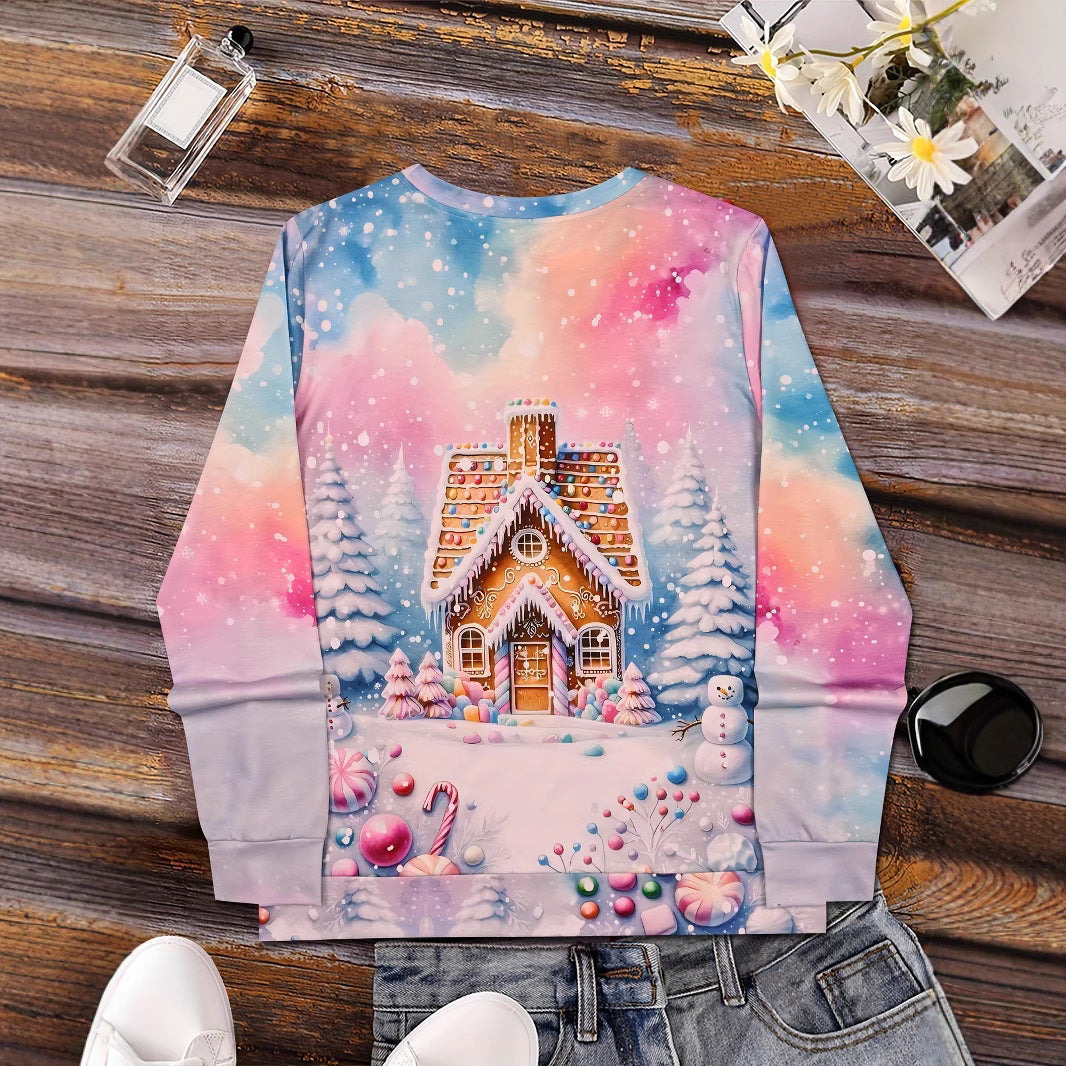 Christmas Snowman & Snowflake Graphic Sweater