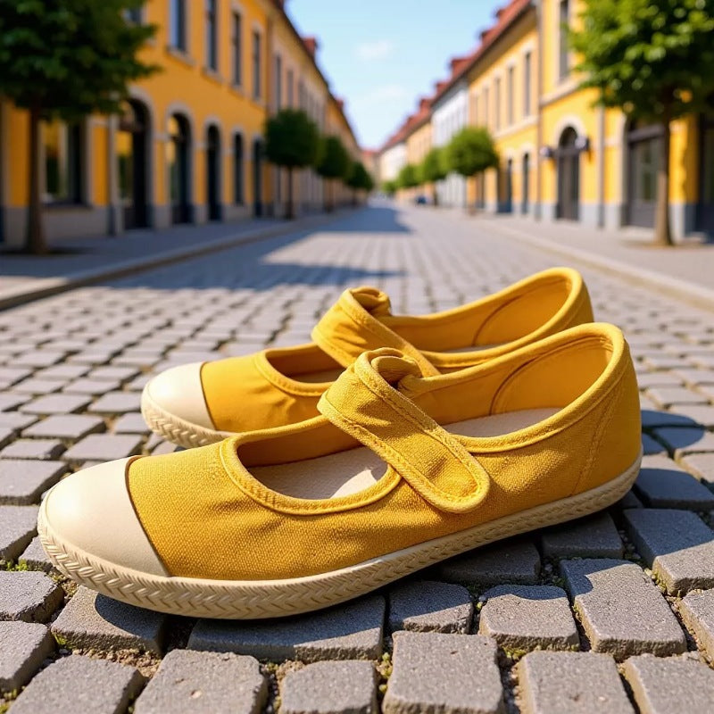 Women's Ethnic Style Slip-On Loafers – Cotton Flat Casual Shoes