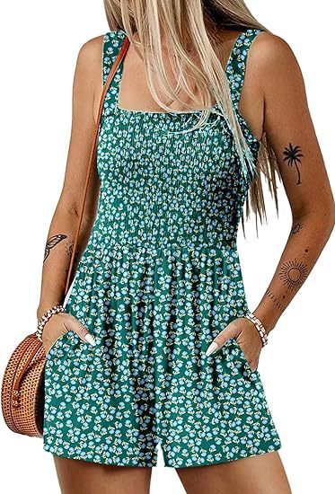 🌺 Floral Print Sleeveless Beach Jumpsuit