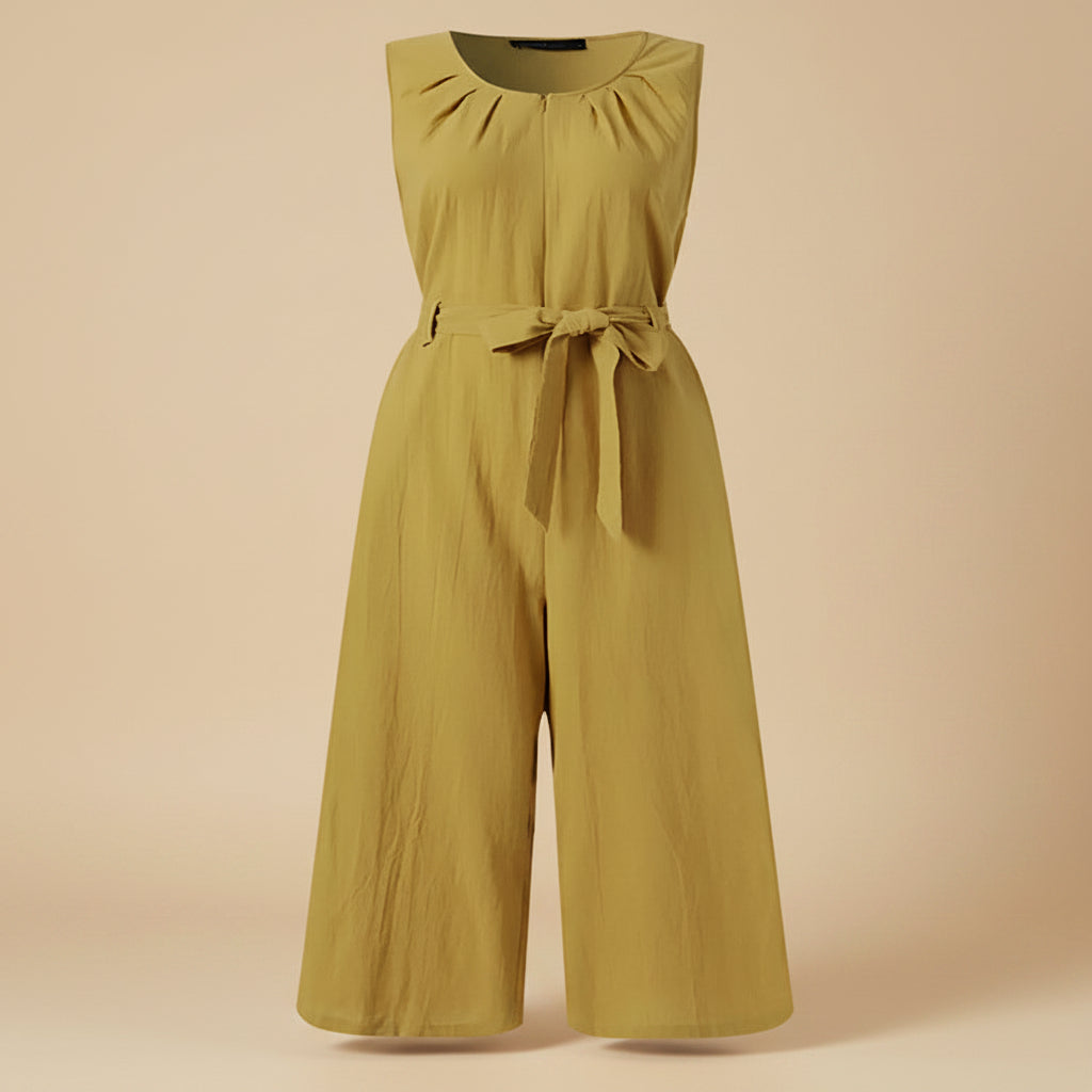Women's Solid-Color Mid-Rise Full-Length Cotton Trousers
