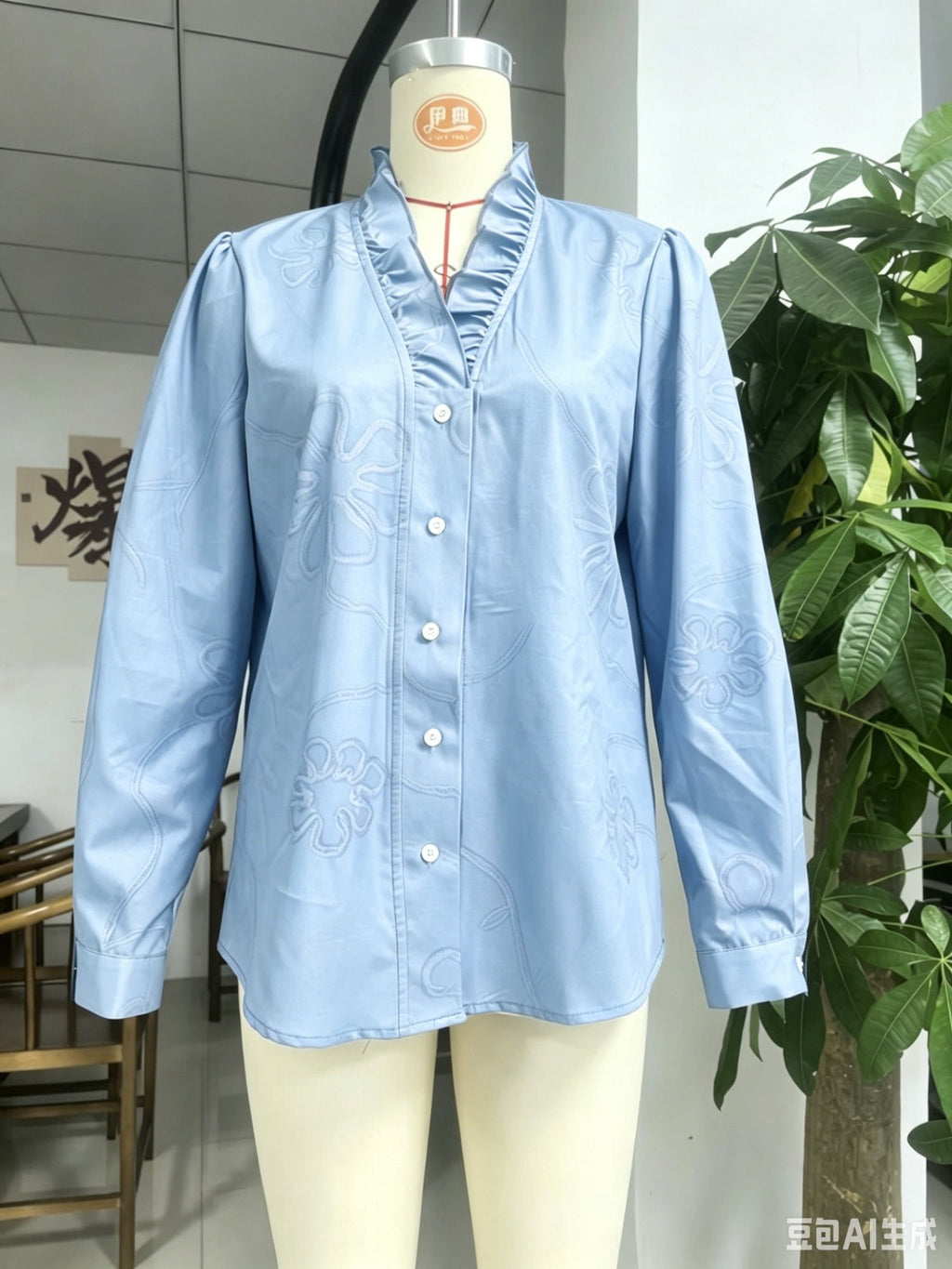 Women's Lace Print  Blouse