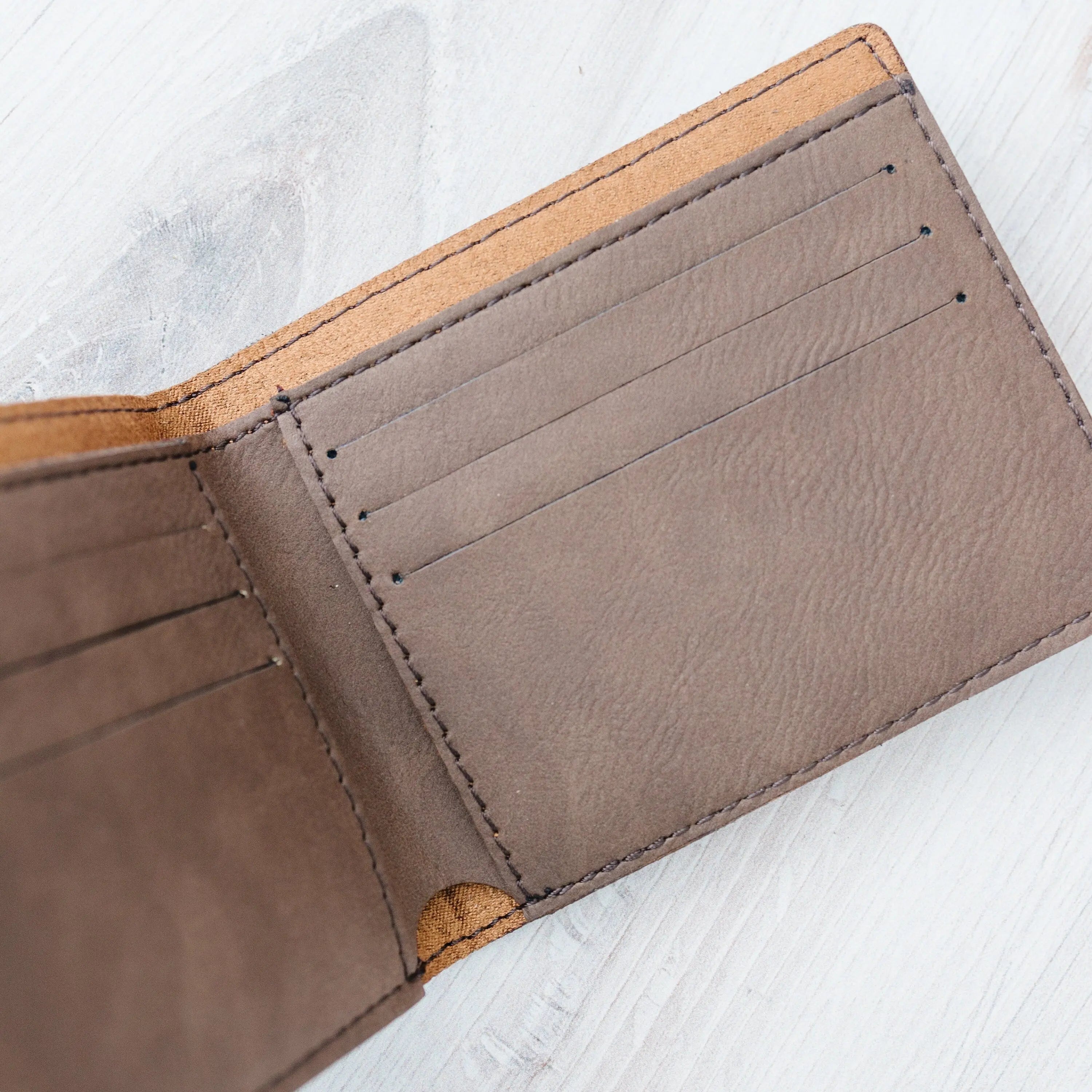 Groomsmen Gifts - Monogram Leather Wallet -  Personalized Mens Wallet Gift for Groomsman