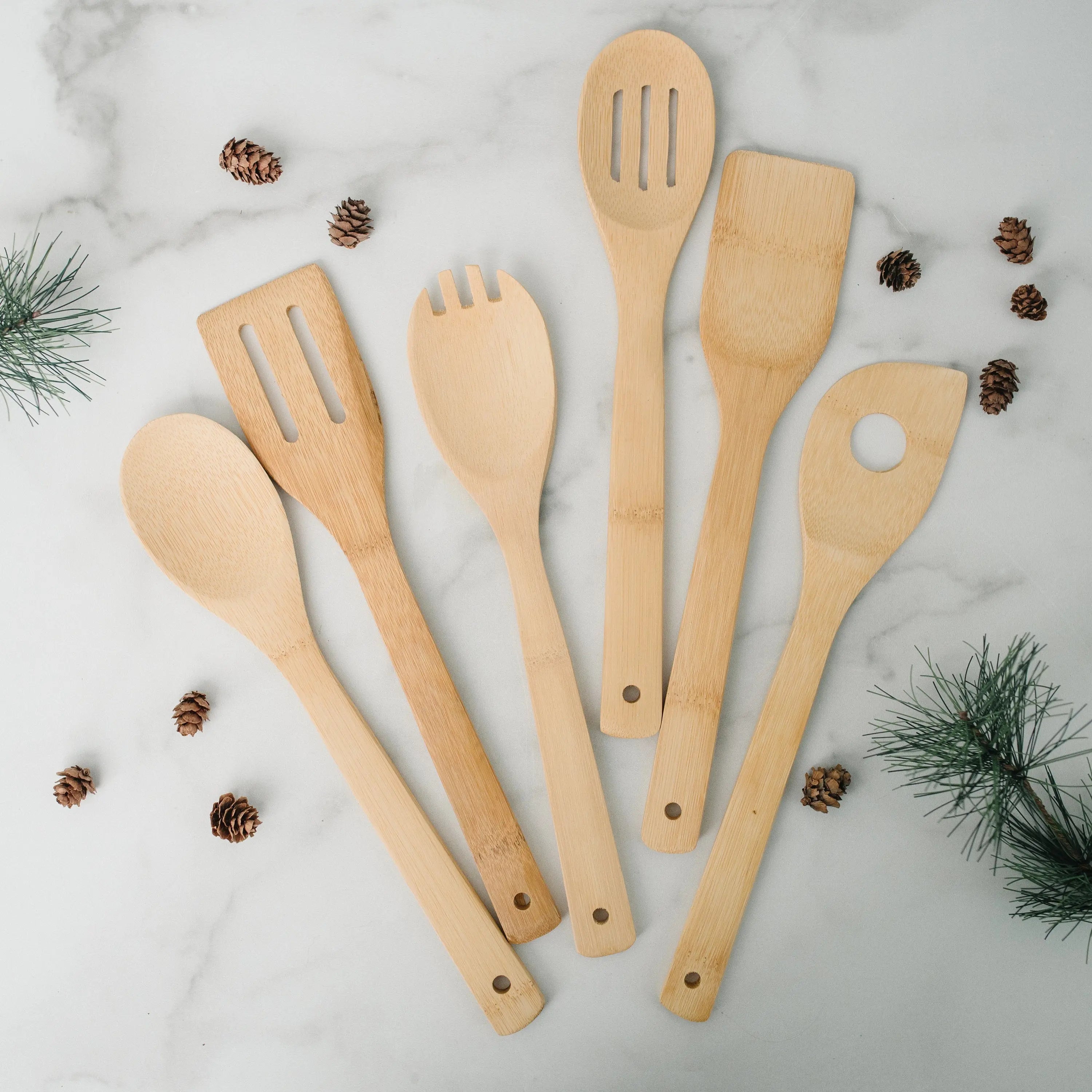 Bamboo Kitchen Utensil Holder - Personalized Gift for Grandma