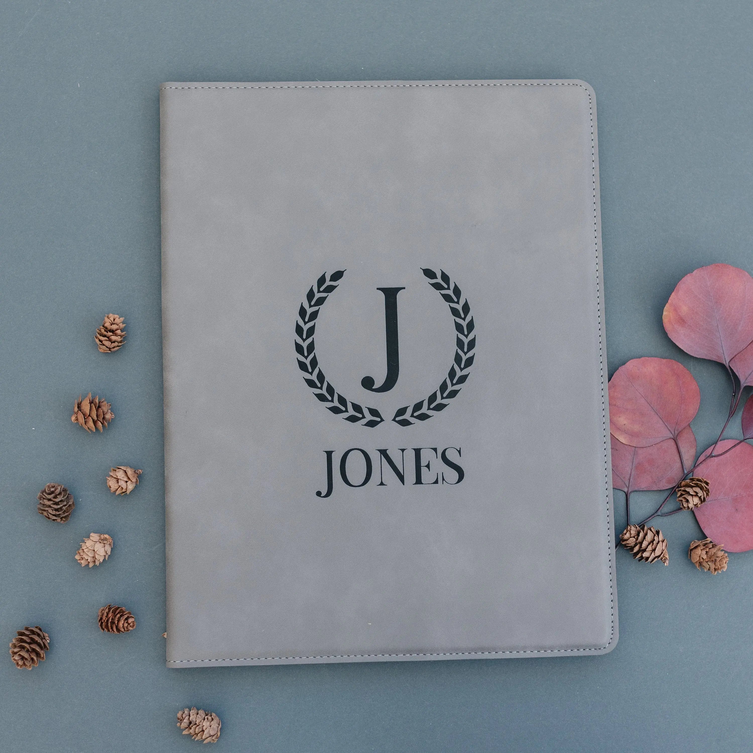 Monogram Legal Pad Holder - Laser Engraved Portfolio - Leather Notepad Folder - Gift for Graduate