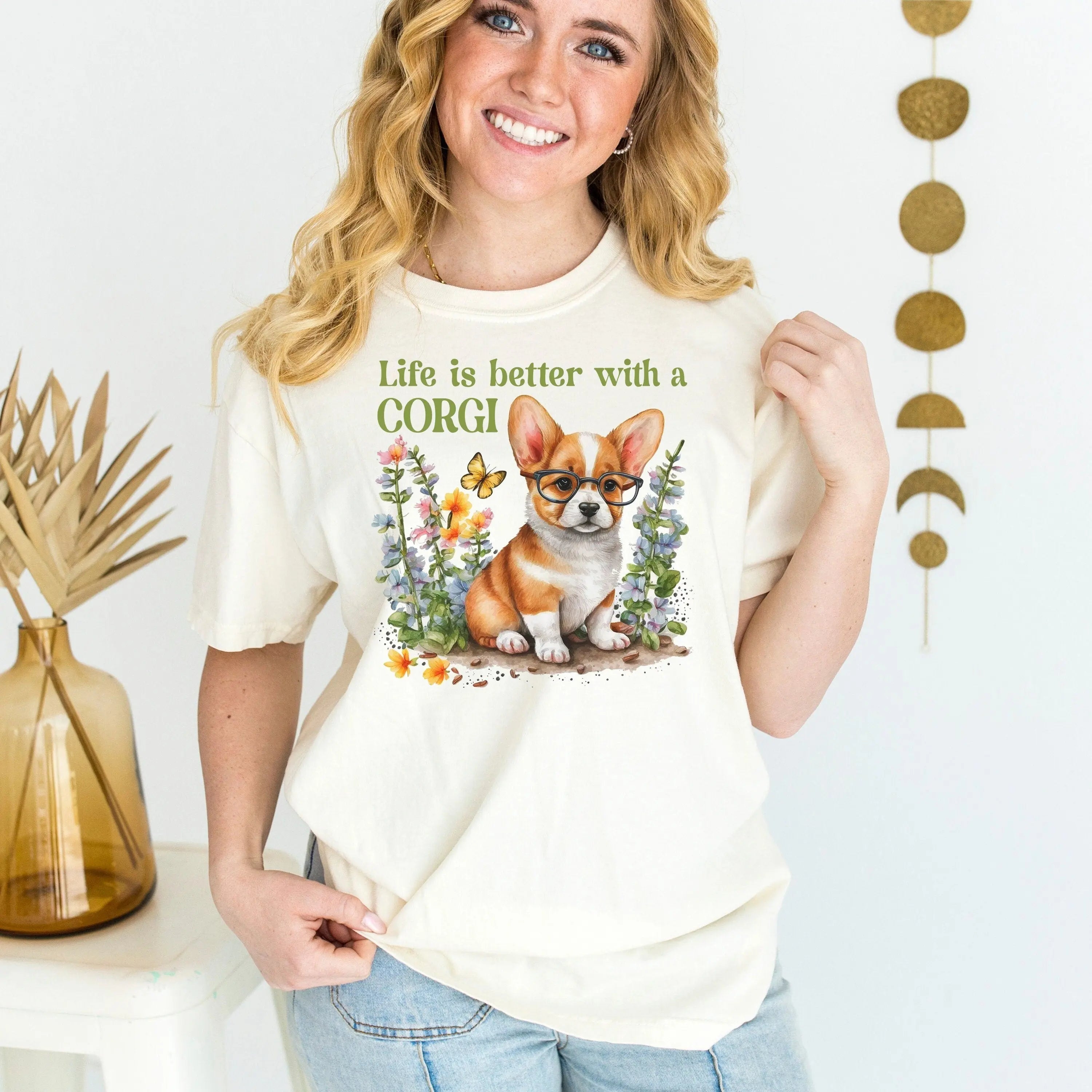 Corgi lover gift Comfort Colors Shirt Gift for her birthday Gift for corgi mom corgi shirt Corgi Gifts