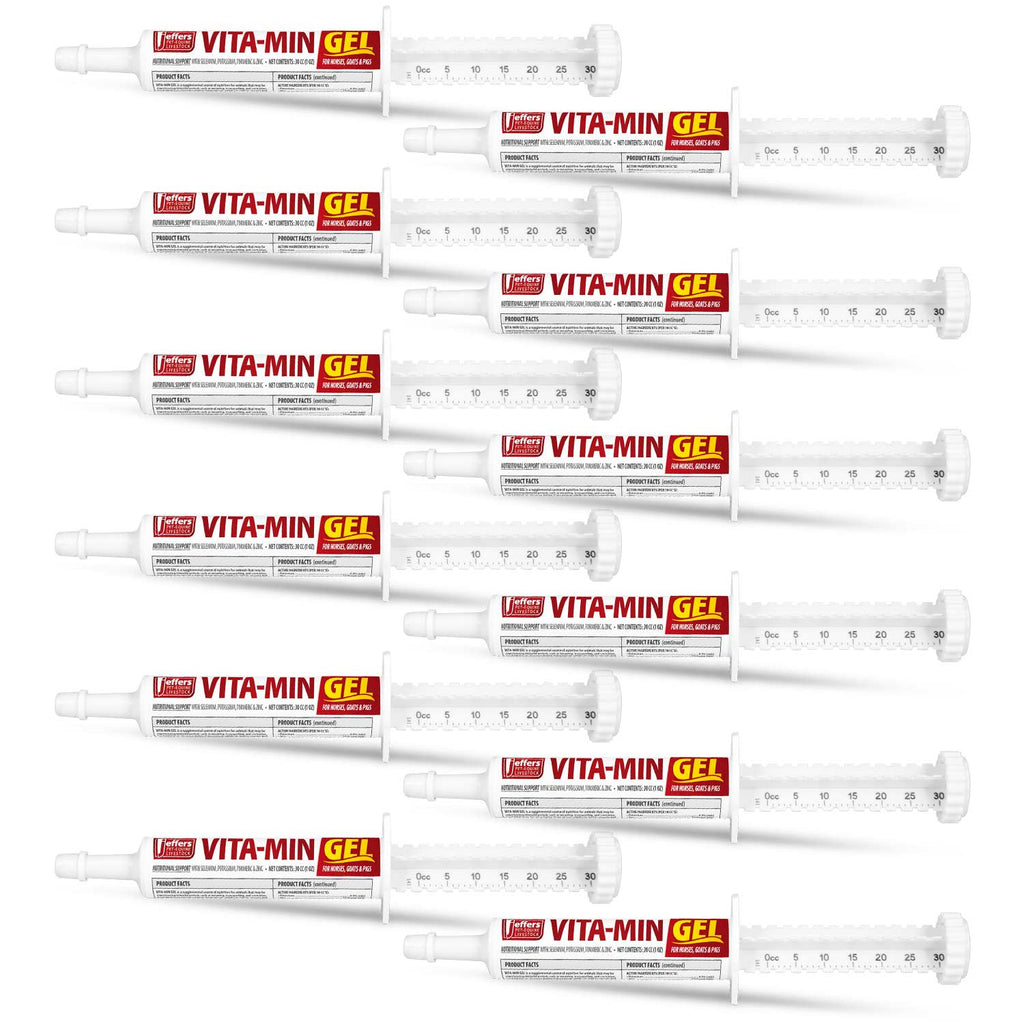 Jeffers Vita-Min Gel with Vit E & B12 for Cattle, Horses, Sheep, Goats & Swine