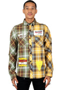 BISQUE Men's premium flannel button down shirt