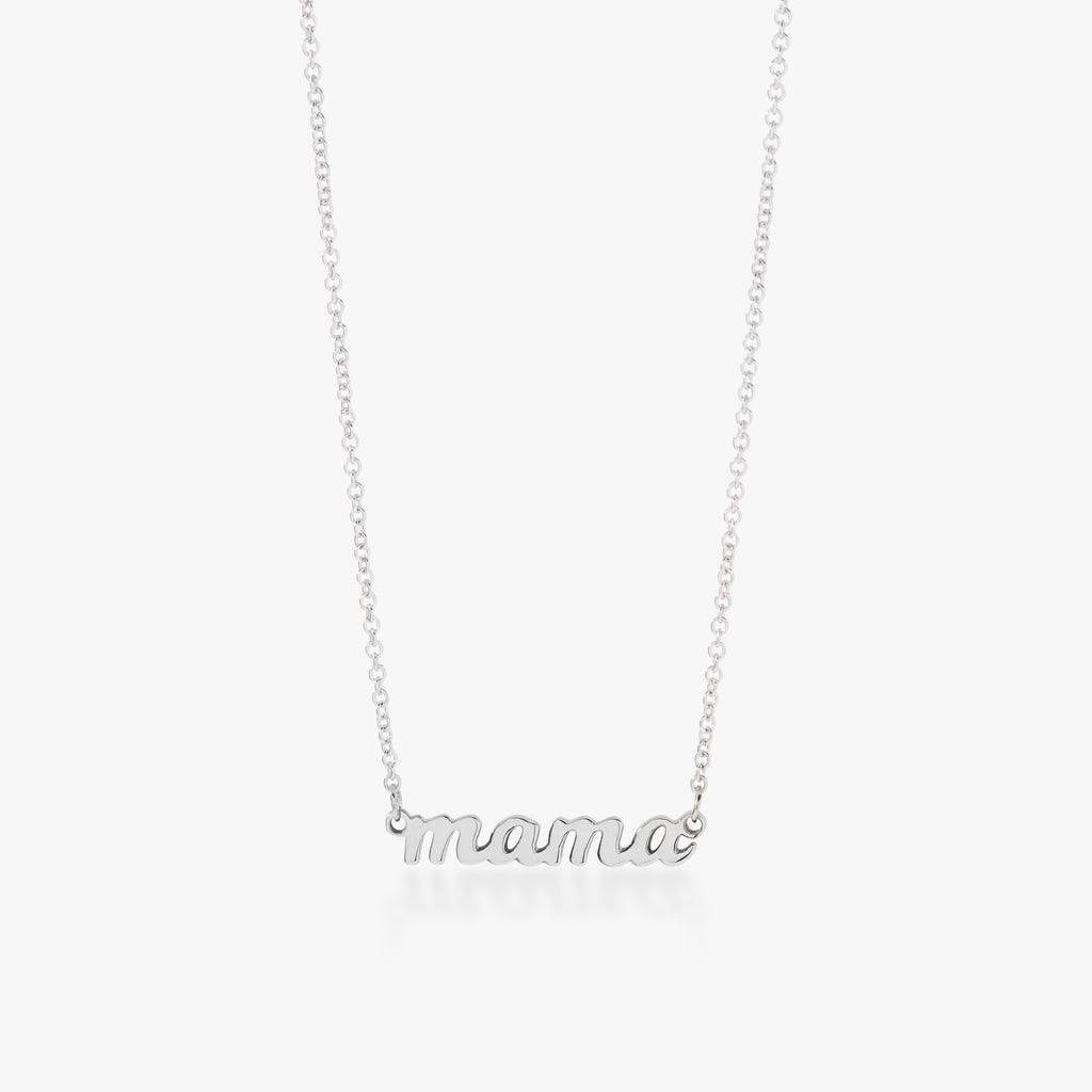 Script Mama Nameplate Necklace