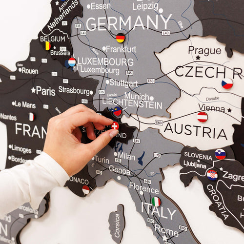 3D Europe Wooden Map Nordik
