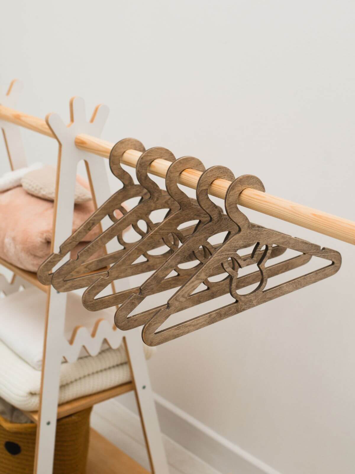 Pack of 5 Wooden Baby Hangers
