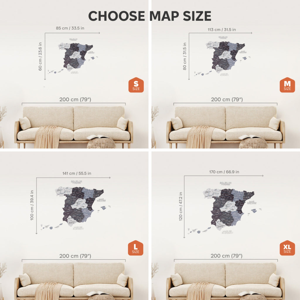 Wooden Map of Spain – Nordik