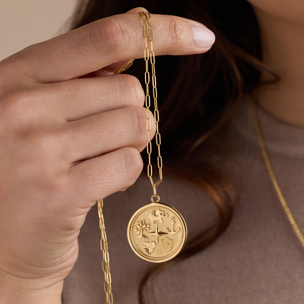 Reflection Coin Pendant Necklace