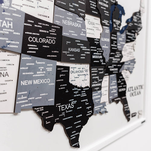 3D Wooden USA Map on Board Nordik
