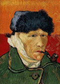 Wooden jigsaw maze puzzle Self-Portrait (Vincent van Gogh)